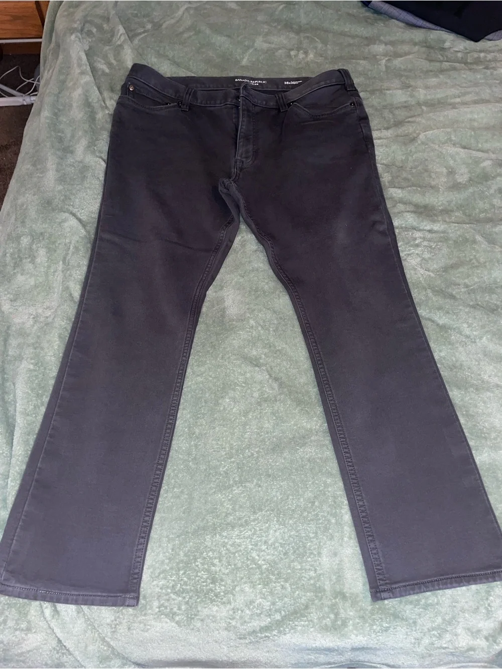 Banana Republic Men's Straight Black Jeans - Minimalist Finish